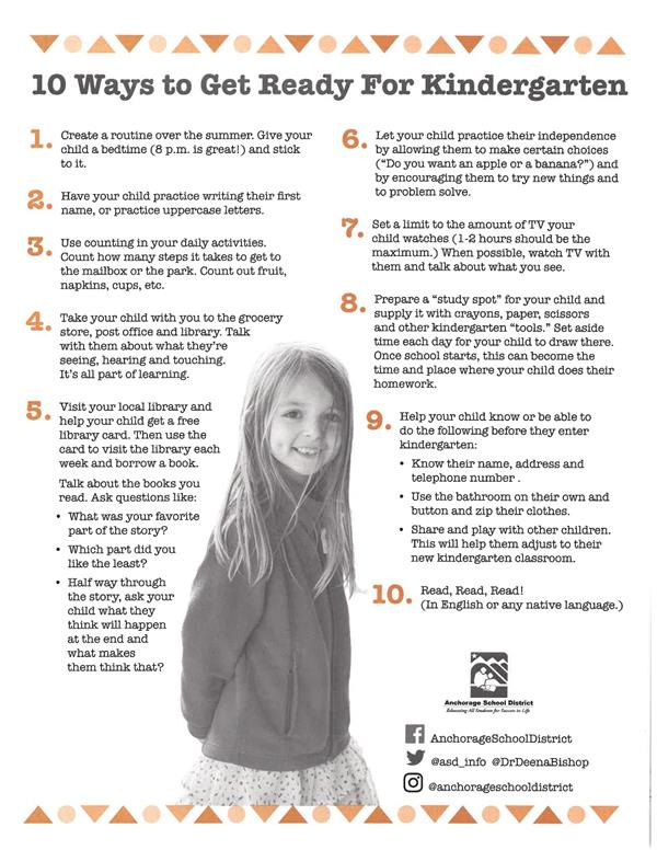 10 ways to get ready for kindergarten